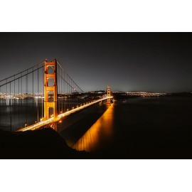 Fototapetai Apšviestas tiltas nakties metu